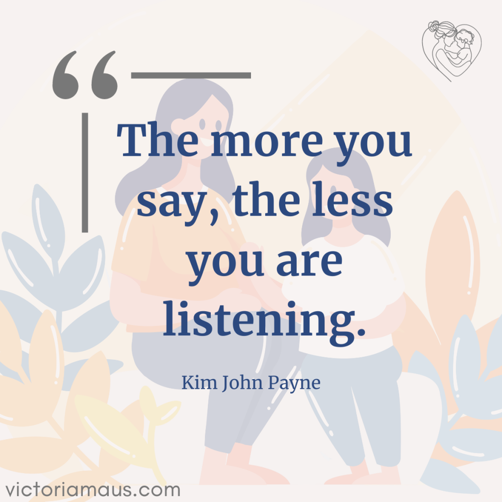 Image: The more you say, the less you are listening.